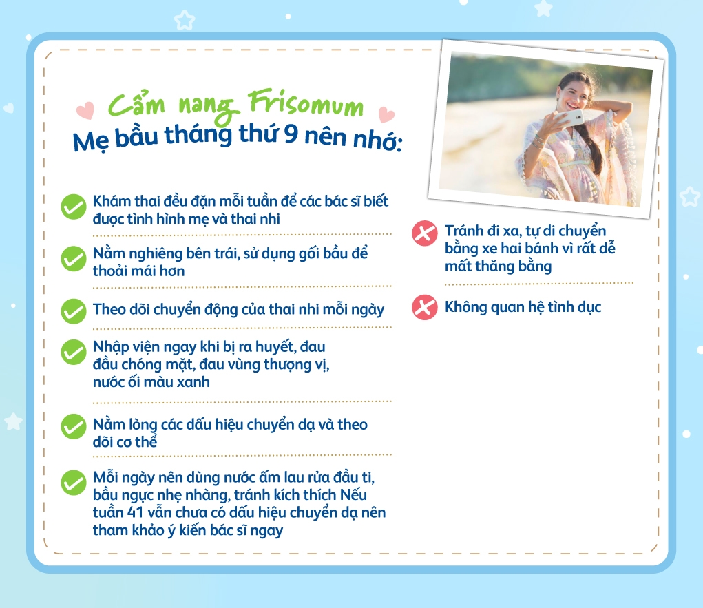 dinh dưỡng bà bầu tháng thứ 9